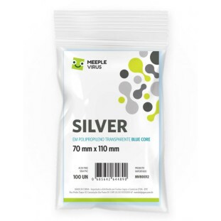 Sleeve Blue Core Meeple Virus Silver (70x110mm)