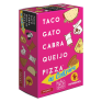 Caixa do Jogo Carta do Jogo Taco Gato Cabra Queijo Pizza Ao contrário 