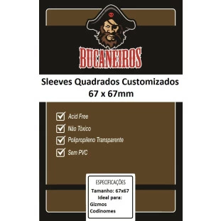Sleeve Bucaneiros Quadrado Gizmos e Código Secreto (67x67mm)