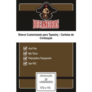 Sleeve Bucaneiros Tapestry - Cartelas de Civilização (175x115mm)