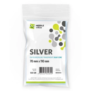 Sleeve Blue Core Meeple Virus Silver (70x110mm)
